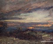 John Constable, Hampstead Heath,sun setting over Harrow 12 September 1821